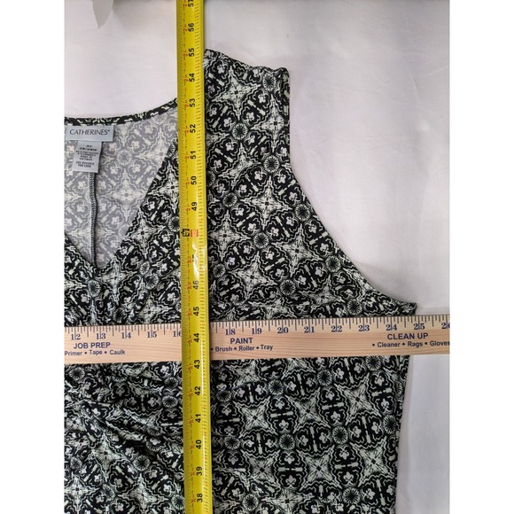 Catherines Maxi Dress Knot Front Stretch Bohemian Luxe Feminine Boho Sz 3X A007 - Picture 7 of 9